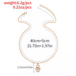 Zinc Alloy Rhinestone Evil Eye Necklace