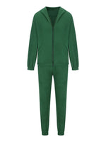 Zip Up Long Sleeve Hoodie and Joggers Set