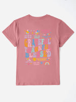 Letter Graphic Round Neck Short Sleeve T-Shirt