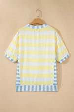 Striped Casual Half Sleeve Top