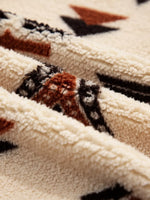 Western Aztec Half Zip Plush Sweatshirt