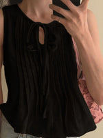 Tie-Front Sleeveless Summer Blouse