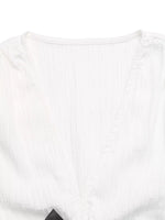 Bow Front Cap Sleeve Blouse