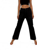 Wide Leg Contrast Stitching Jeans