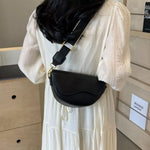 Leather Crescent Crossbody Bag