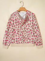 Leopard Print Zip-Up Hoodie