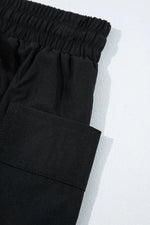 Cargo Pocket Elastic Waist Active Casual Skort