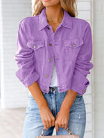 Button Up Long Sleeve Denim Jacket