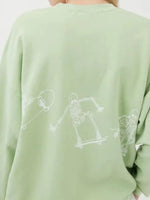 Skeleton Graphic Oversized Sweatshirt