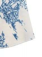 Floral Print Tie Front Ruffle Hem Cami