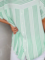 Full Size Collared Neck Half Sleeve Shirt Plus Size
