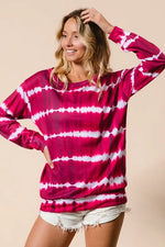 BiBi Tie Dye Print Terry Sweatshirt
