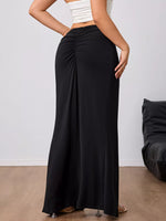 Slit Twist-Front Bodycon Maxi Skirt
