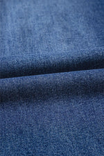 Double Button Zip Fly Straight Leg Jeans