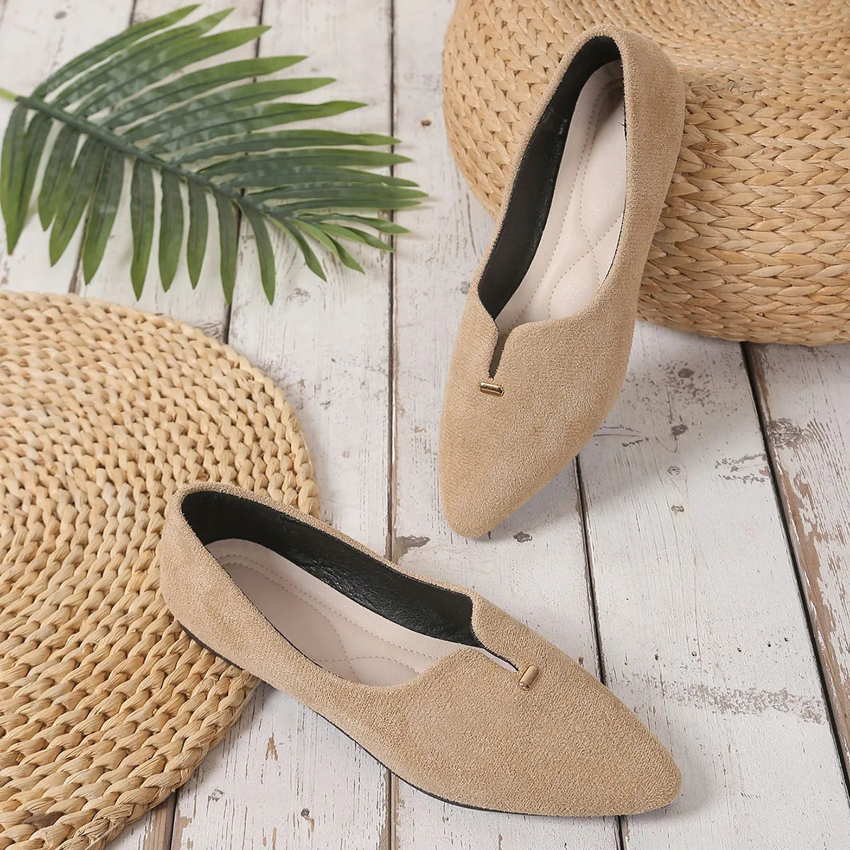 Point Toe Flats Slip-Ons