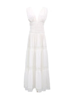 Tiered V-Neck Sleeveless Maxi Dress