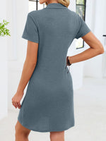 Johnny Collar Short Sleeve Dress