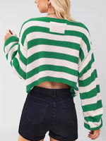 Striped Dropped Shoulder Sweater