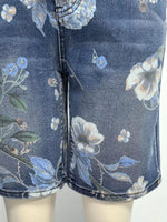 Floral Print Denim Shorts