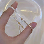 Pearl & Zircon Accent Bracelet