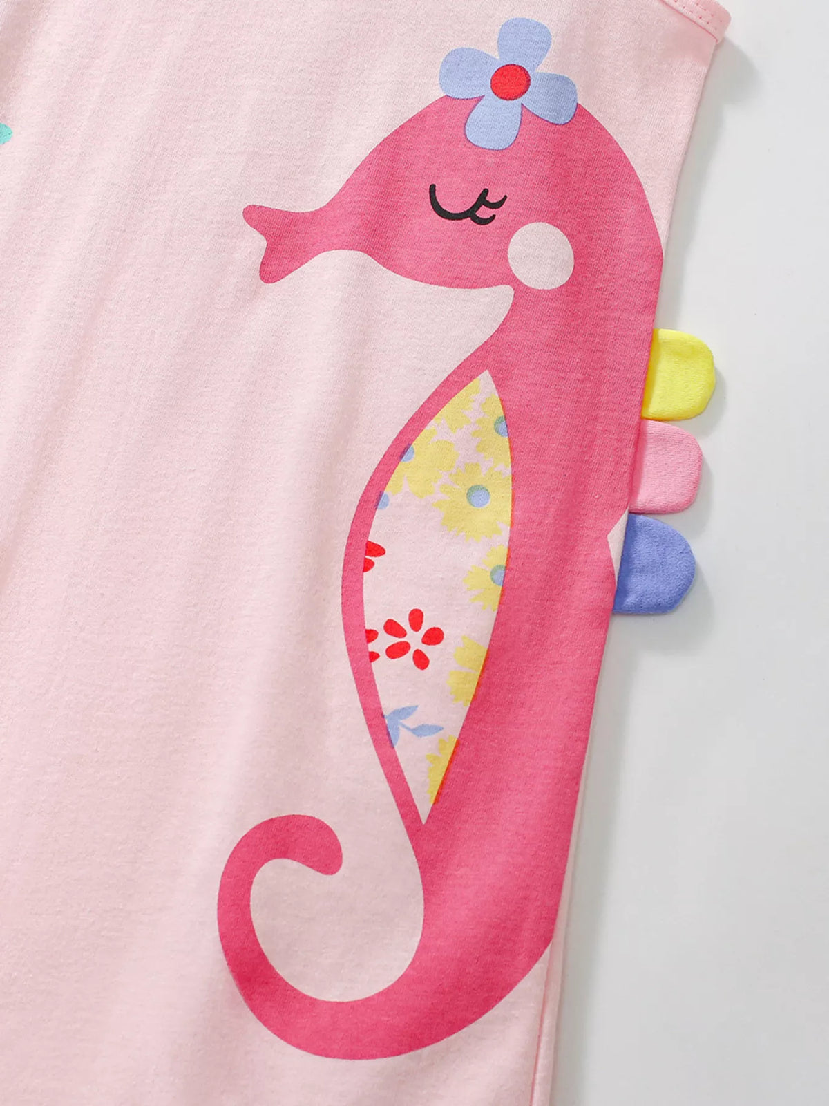 Children's Seahorse Ruffle Collar Sleeveless Dress