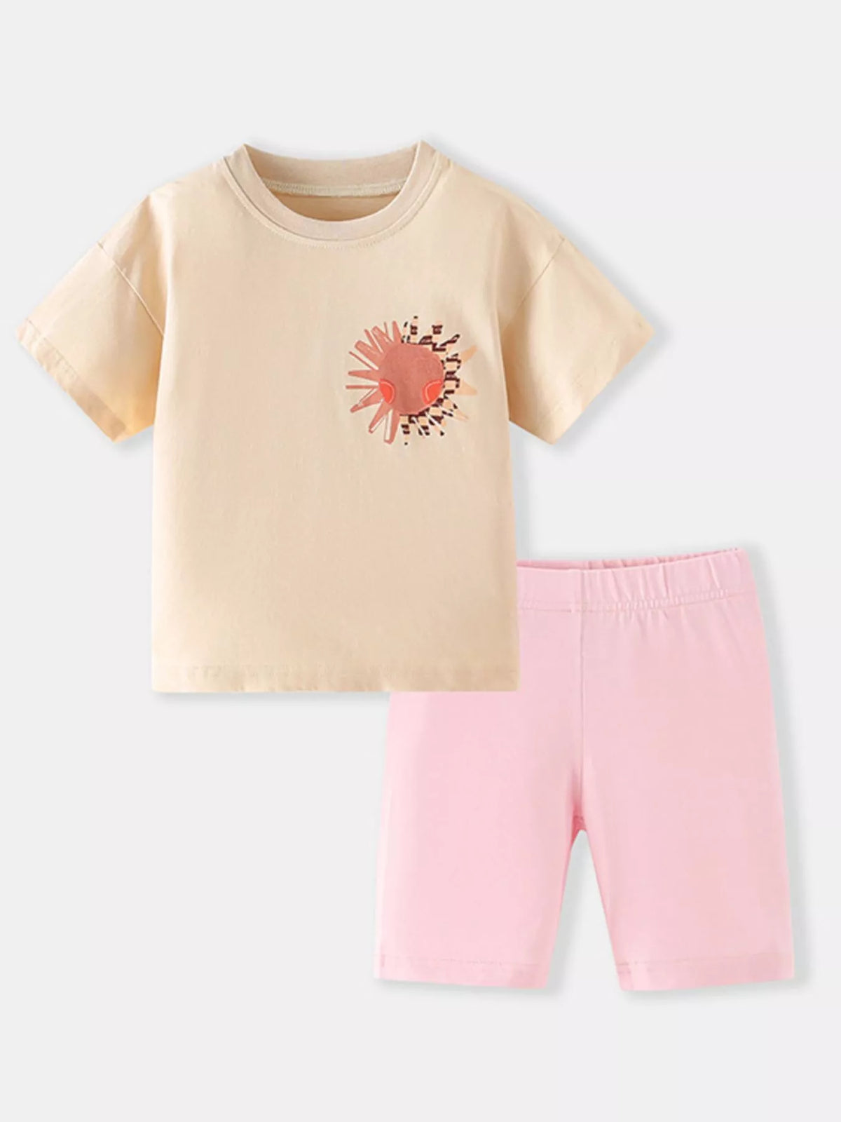 Children's Printed Short Sleeve T-Shirt & Shorts Set