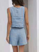 Square Neck Tank and Shorts Set