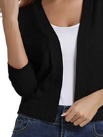 Viscose Blend Open Front Cardigan