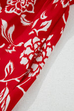 Floral Printed Spaghetti Strap Empire Waist Maxi Dress