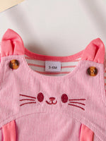 Children's Ruffled Trim Bodysuit and Dress Set with Headband