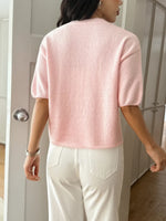 Ribbed Hem Round Neck Sweater