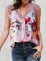 Lace Detail V-Neck Tank