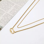 18K Gold-Plated Double Layered Necklace