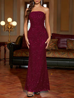Glitter Tube Mermaid Maxi Dress