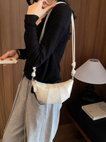PU Leather Crescent Crossbody Bag