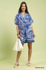 Umgee Jacquard Two Tone Mini Dress