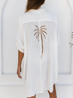 Relaxed Fit Button-Down Shirt Dress