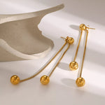 18K Gold-Plated Ball Drop Earrings