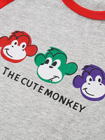 Children's Cute Monkey Tee and Shorts Set