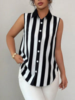 Button Up Sleeveless Shirt