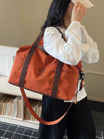 Plaid Oxford Cloth Travel Bag
