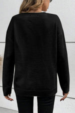 BOO Round Neck Long Sleeve Sweater