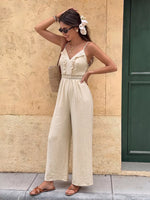Lace Trim Spaghetti Strap Jumpsuit