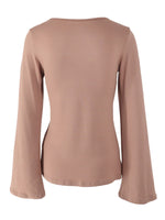Tie-Front Long Sleeve T-Shirt