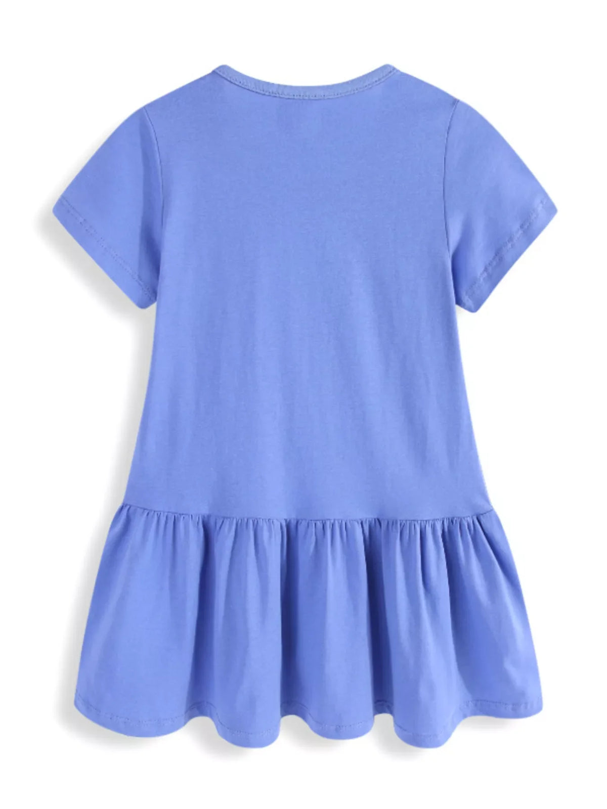 Children's Unicorn Floral Applique Ruffle Hem Dress