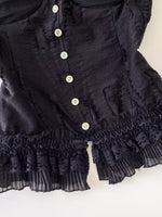 Lace Trimmed Ruffled Hem Tank