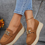 Round Toe Platform Loafers