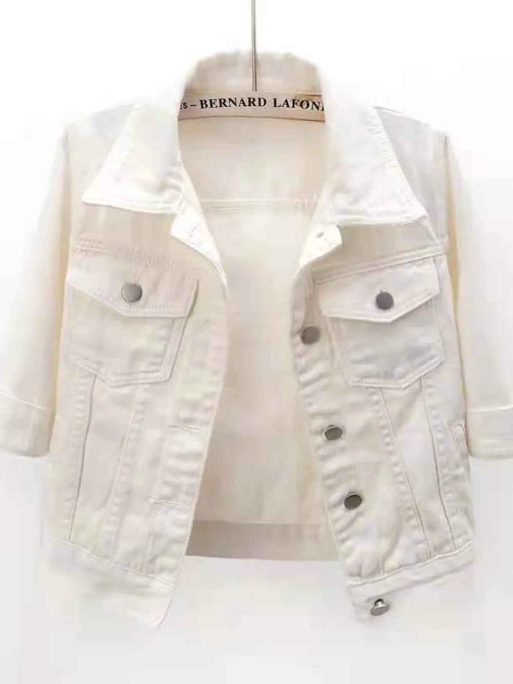 Full Size CroppedDenim Jacket Plus Size