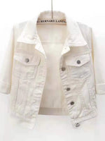 Full Size CroppedDenim Jacket Plus Size