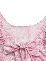 Floral Print Ruffle Sleeve Blouse